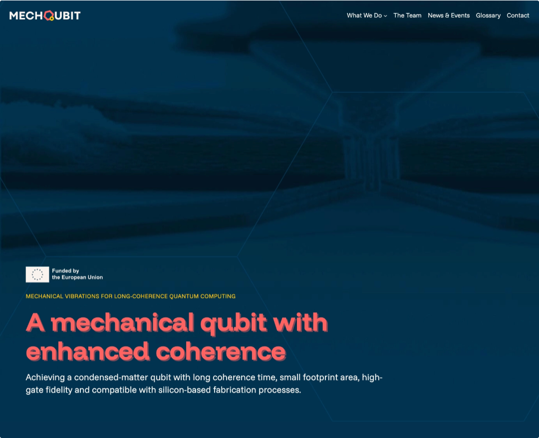MECHQUBIT website's home hero