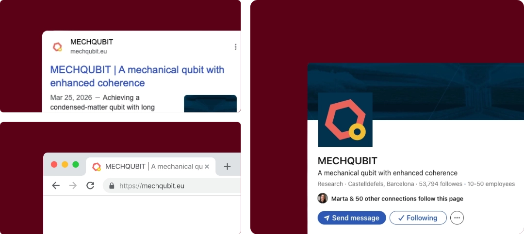 MECHQUBIT branding applied to social media
